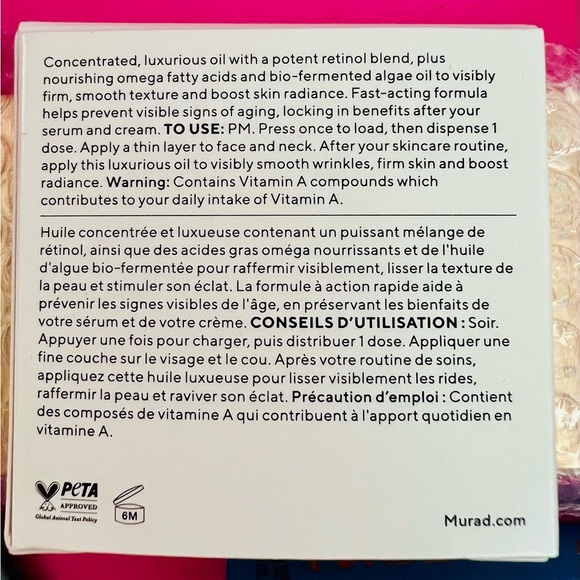 Murad Resurgence Retinol Youth Renewal Oil Drops Travel Size 3 ml - Picture 2 of 14